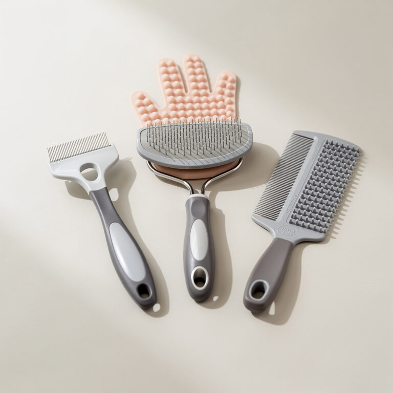 Cat de-shedding tools